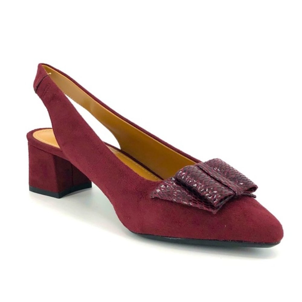 Comfortview Annette Wine Sling Back Shoe Size 7WW NIB